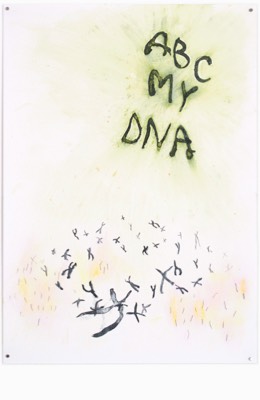  ABC my DNA, 24 x 34 cm, Acryl, Tusche, Graphit, Papier, 2023 