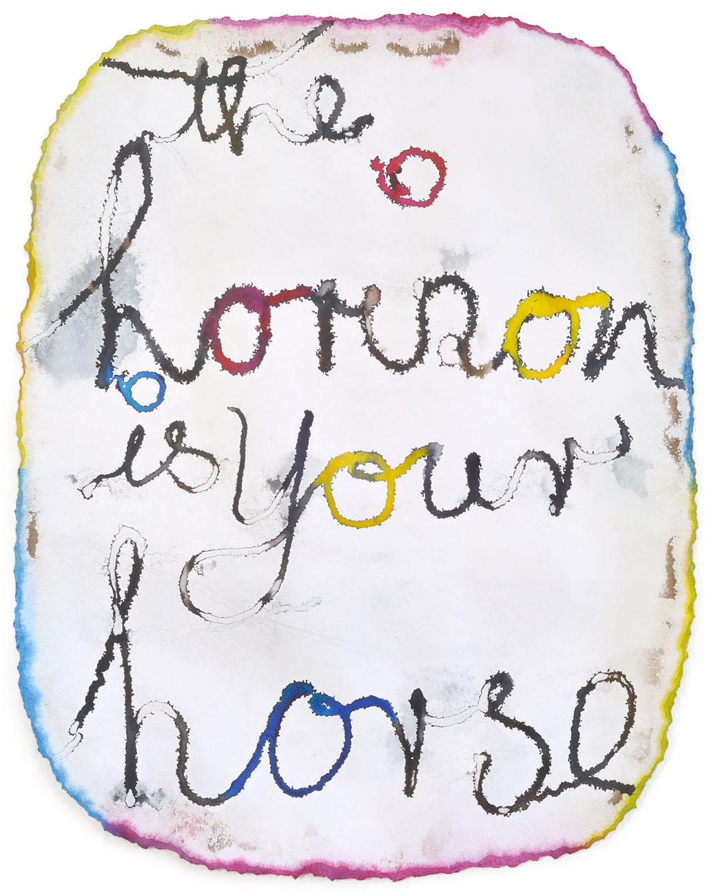  „The horizon is your horse“, Tusche, Papier, 61 x 49 cm 
