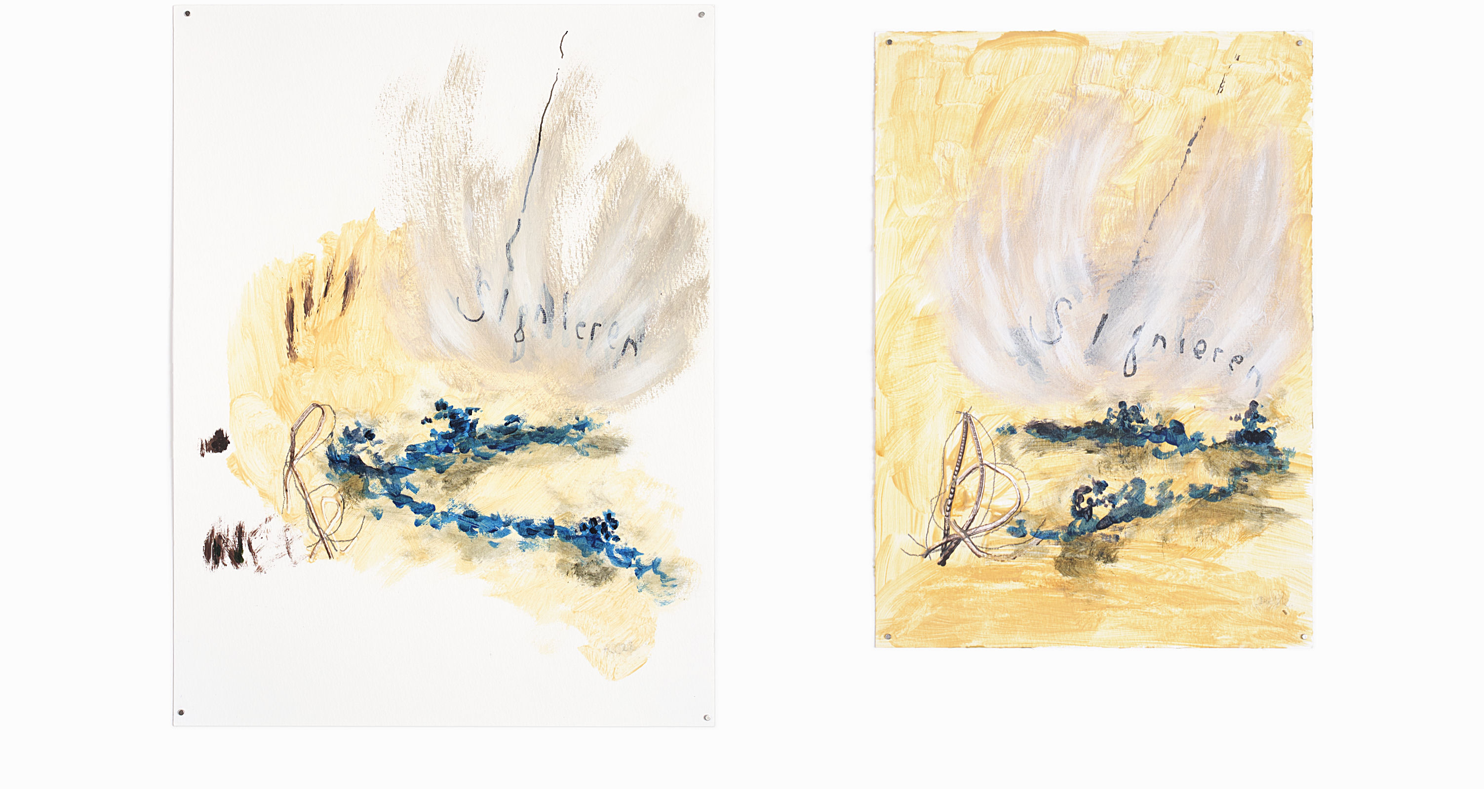  SignierenDeRe, 24 x 34 und 30 x 40 cm , Acryl, Tusche, Graphit, Papier, 2022 