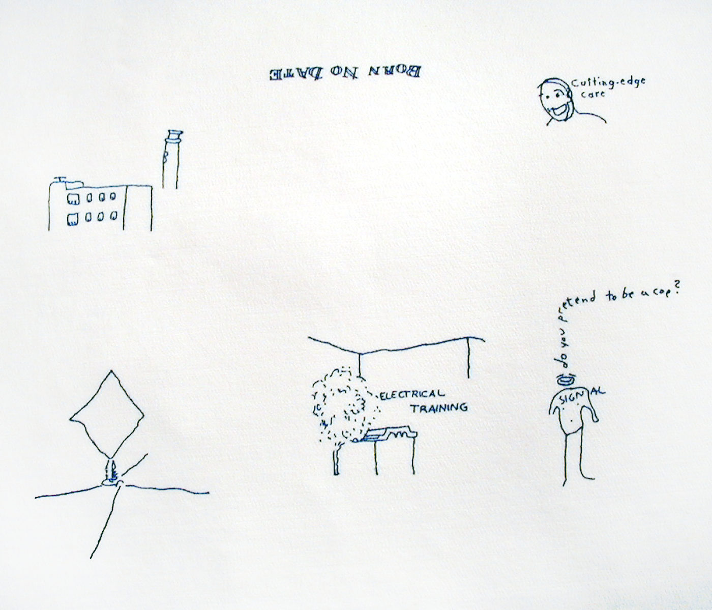  Drawings of city walks in Los Angeles – acrylic on felt web 